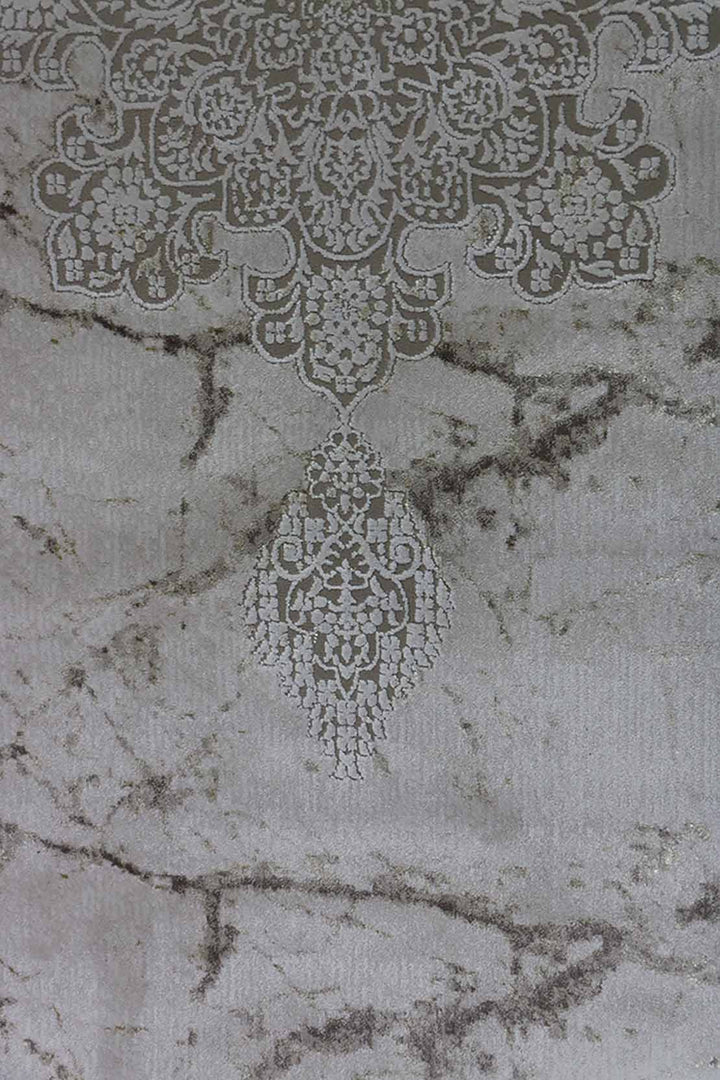 Turkish Modern Festival WD Oval Rug  - 6.5 x 13.1 FT - White -  Luxurious Woven Masterpiece 50% Off!