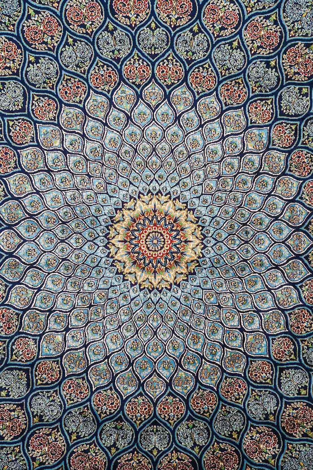 Premium Abrisham Persian Rug 1200 Reeds - Blue
