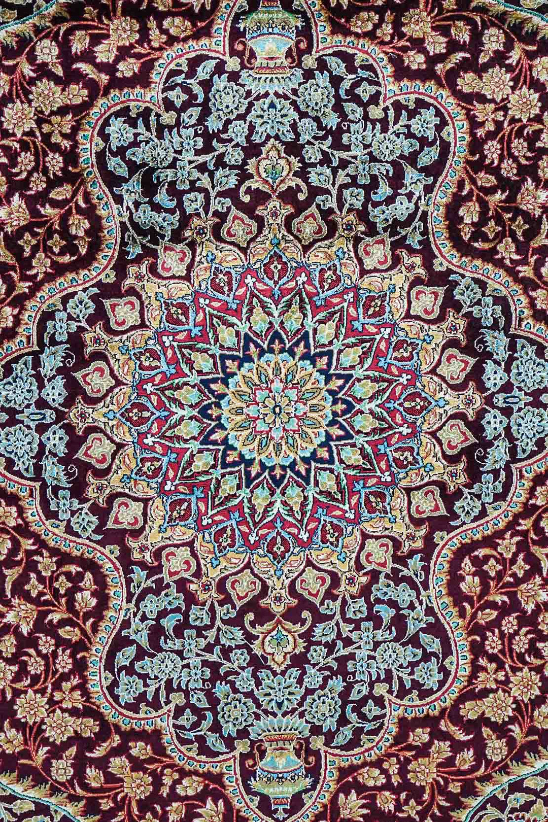 Premium Abrisham Persian Rug 1200 Reeds - Red