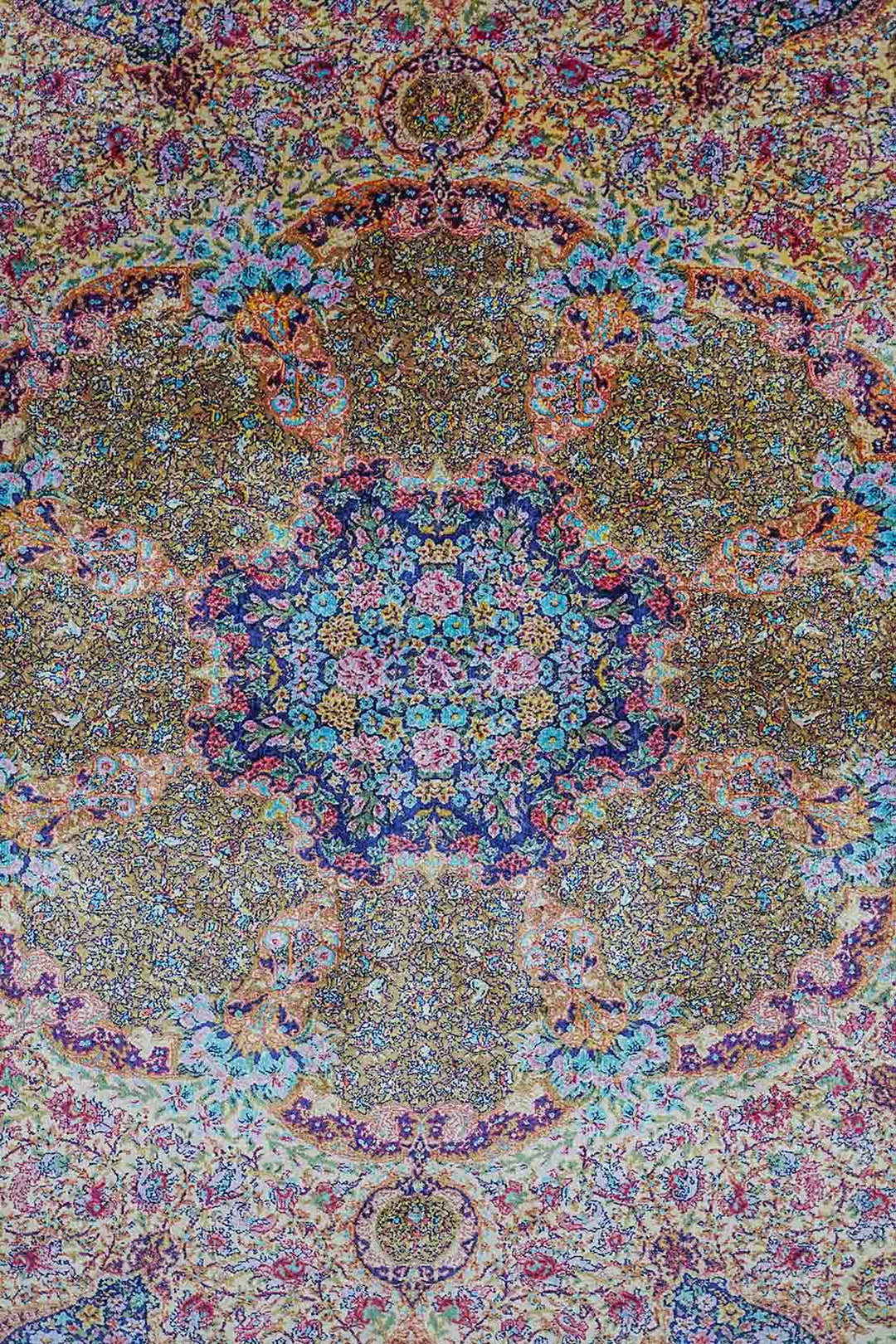 Premium Abrisham Persian Rug 1600 Reeds - Cream