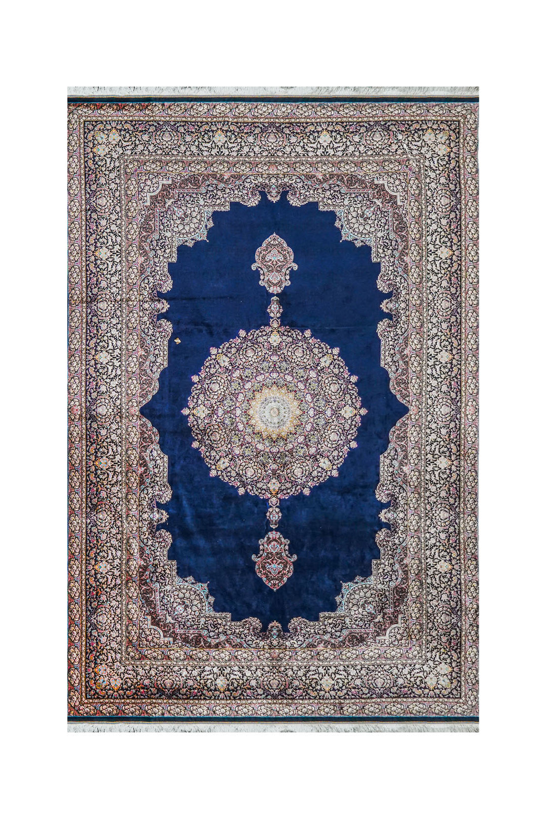 Premium Abrisham Persian Rug 1600 Reeds - Blue