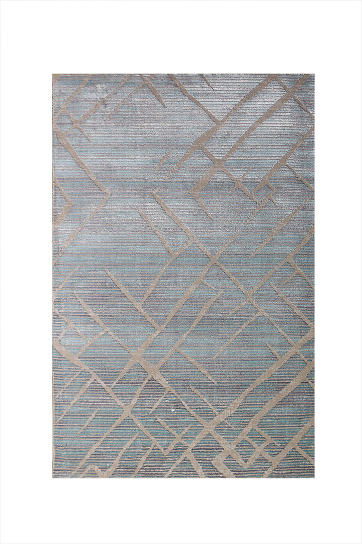 Turkish Modern Festival - 3.3 x 4.9 FT - Blue - Superior Comfort, Modern Style Accent Rugs