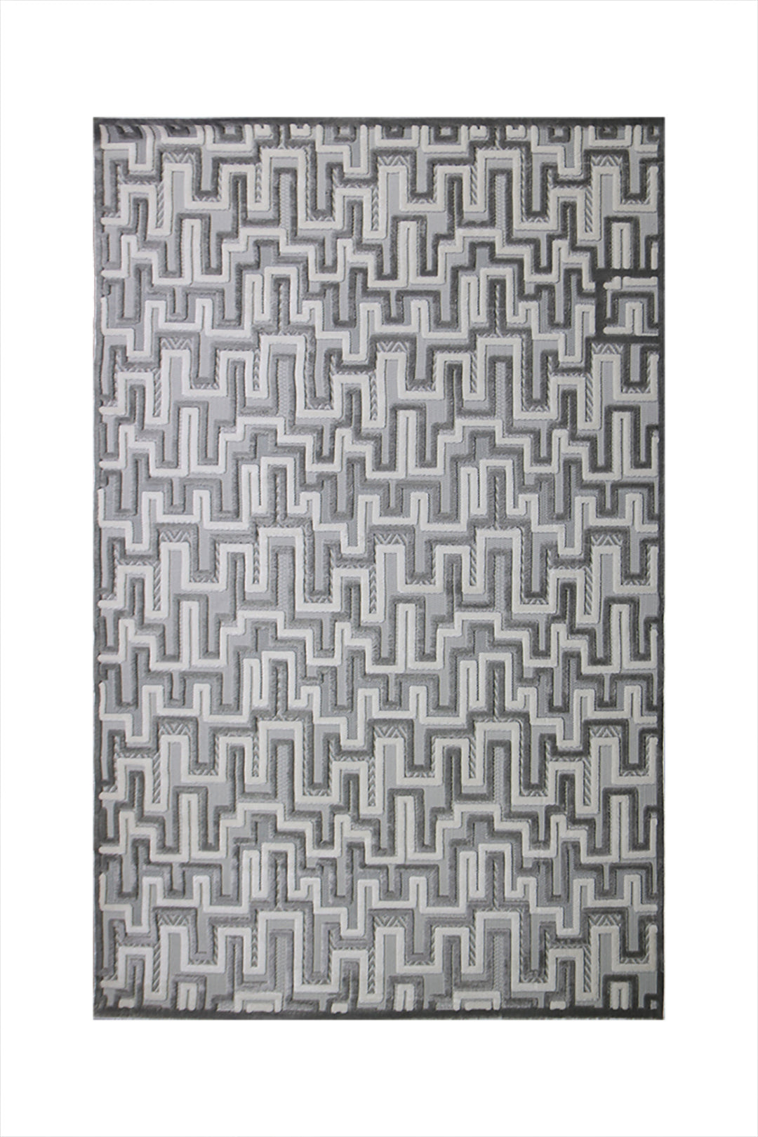 Turkish Modern Festival - 5.2 x 7.5 FT - Gray - Superior Comfort, Modern Style Accent Rugs