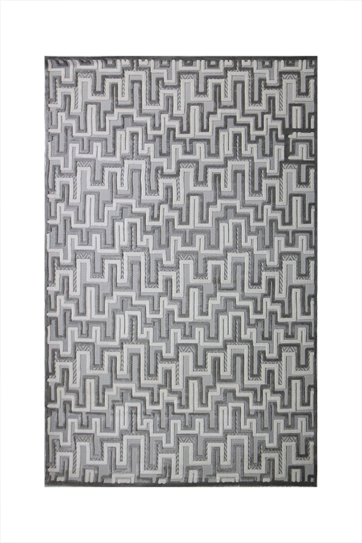 Turkish Modern Festival - 5.2 x 7.5 FT - Gray - Superior Comfort, Modern Style Accent Rugs