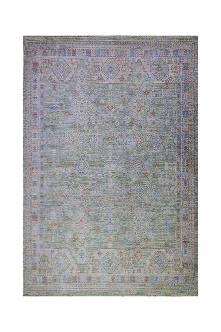<p>Turkish Modern <strong>Opera Rug</strong>  - Green - 4.9 x 7.8 FT</p>