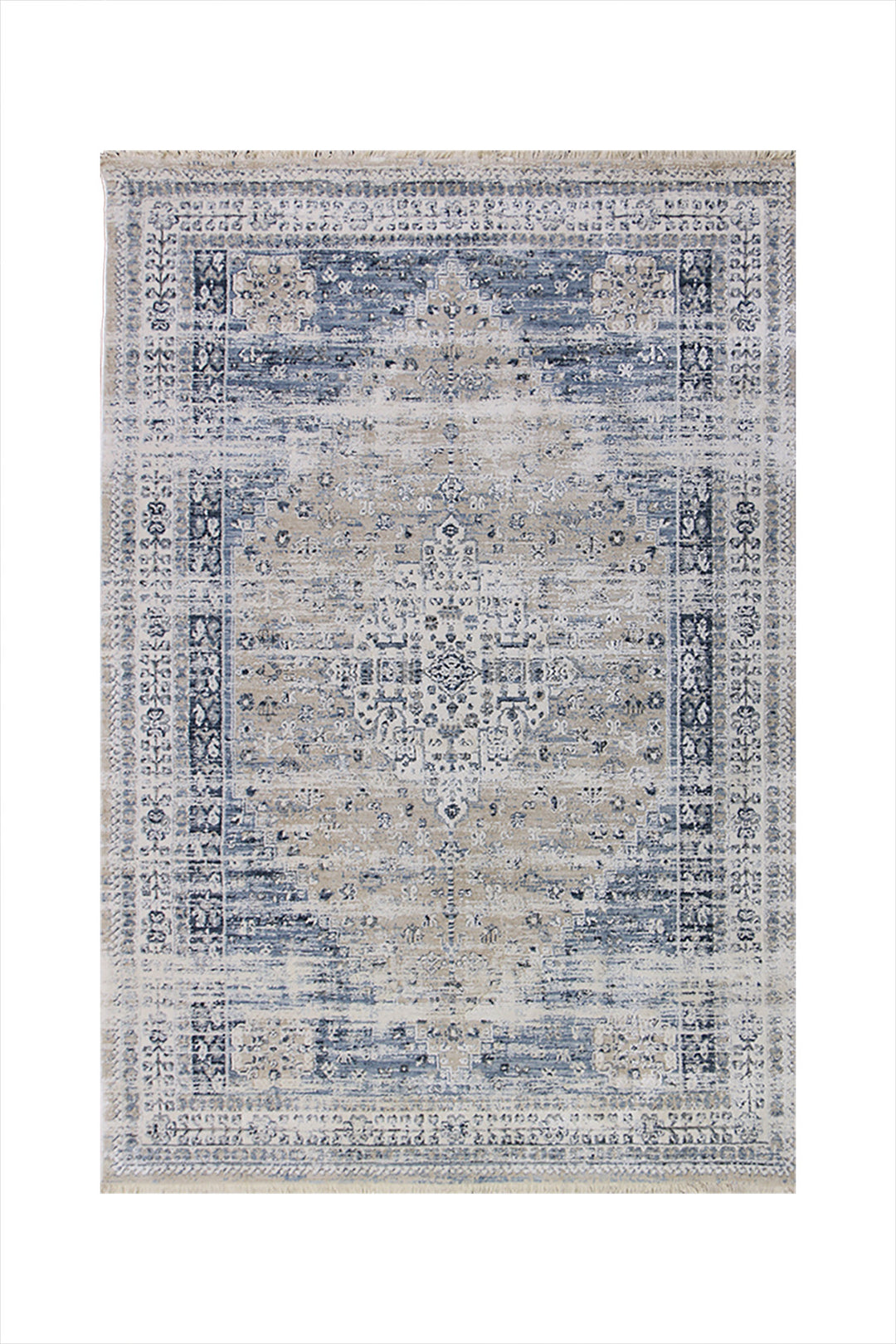<p>Turkish Modern <strong>Elements Rug</strong>  - Blue - 3.9 x 5.9 FT</p>