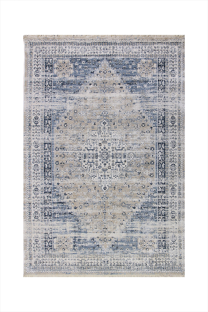 <p>Turkish Modern <strong>Elements Rug</strong>  - Blue - 3.9 x 5.9 FT</p>