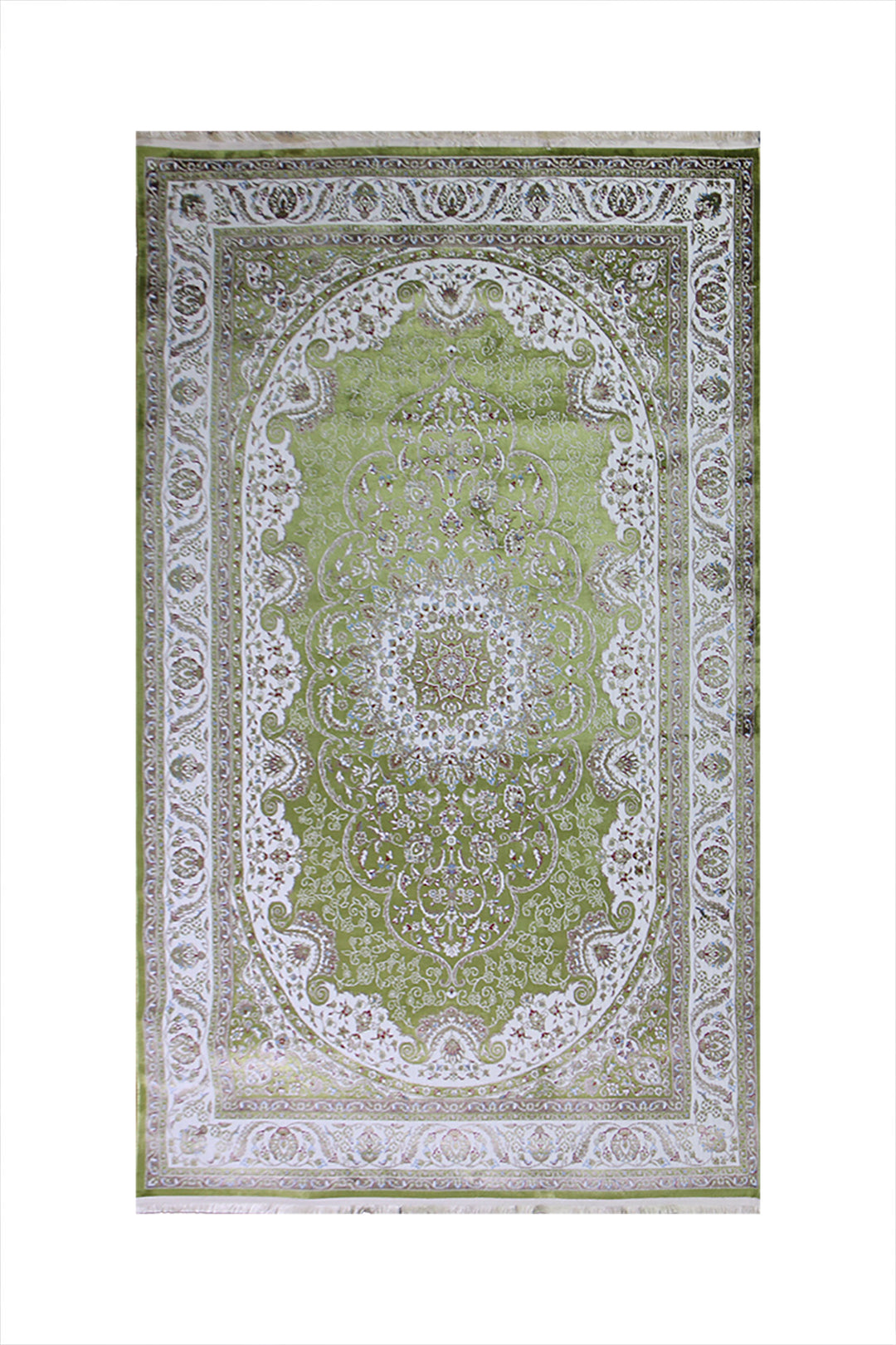 Turkish Modern  Festival Wd Rug  - 6.5 x 9.8 FT - Green -  Luxurious Woven Masterpiece 50% Off!