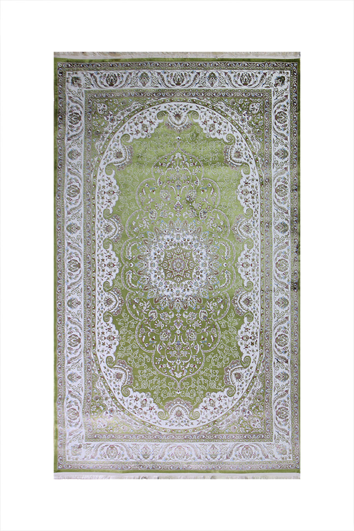 Turkish Modern  Festival Wd Rug  - 6.5 x 9.8 FT - Green -  Luxurious Woven Masterpiece 50% Off!