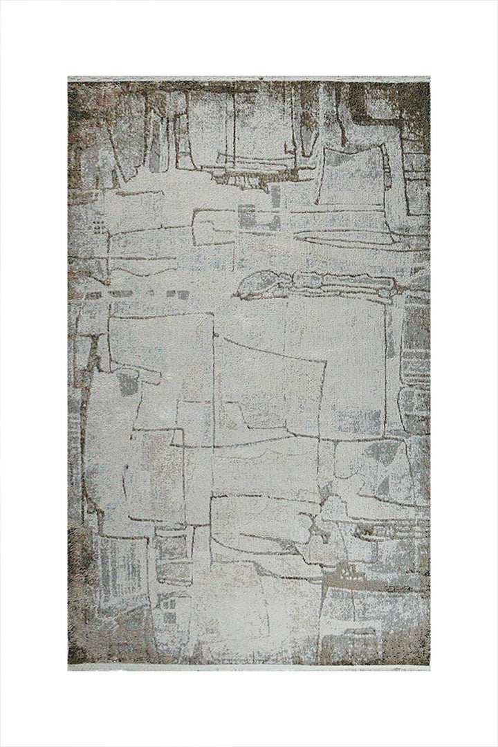 Turkish Modern Festival Vescose Rug - 5.2 x 7.5 FT - Cream - Superior Comfort, Modern Style Accent Rugs