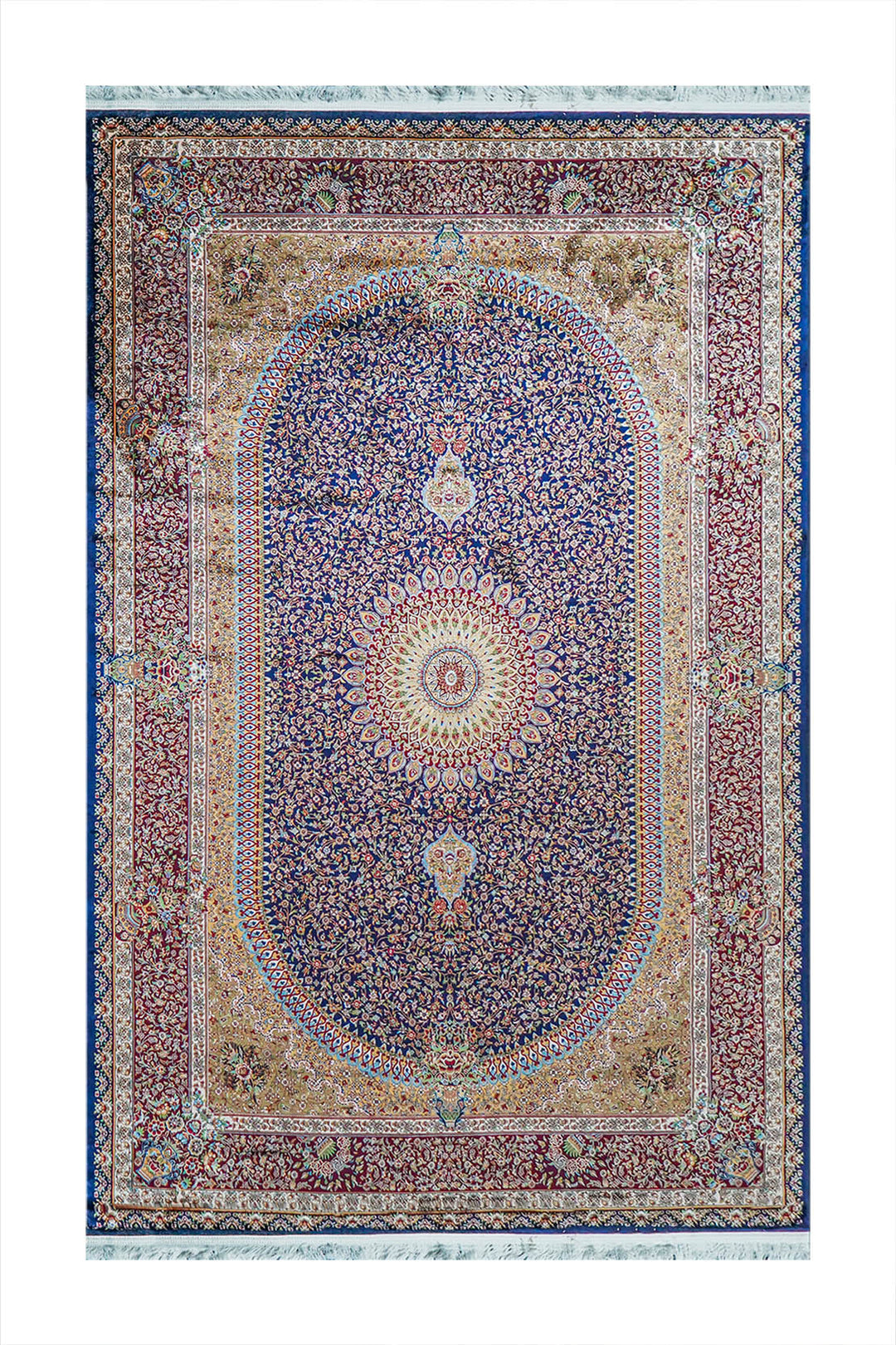 Premium Abrisham Persian Rug 1200 Reeds - Blue