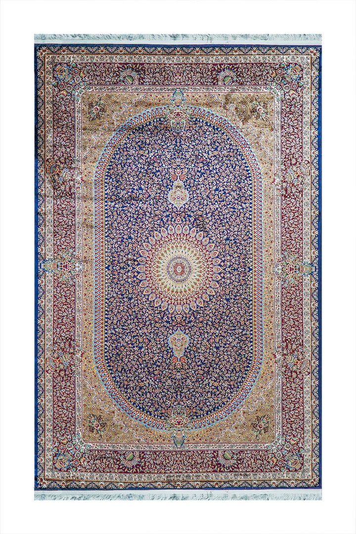 Premium Abrisham Persian Rug 1200 Reeds - Blue