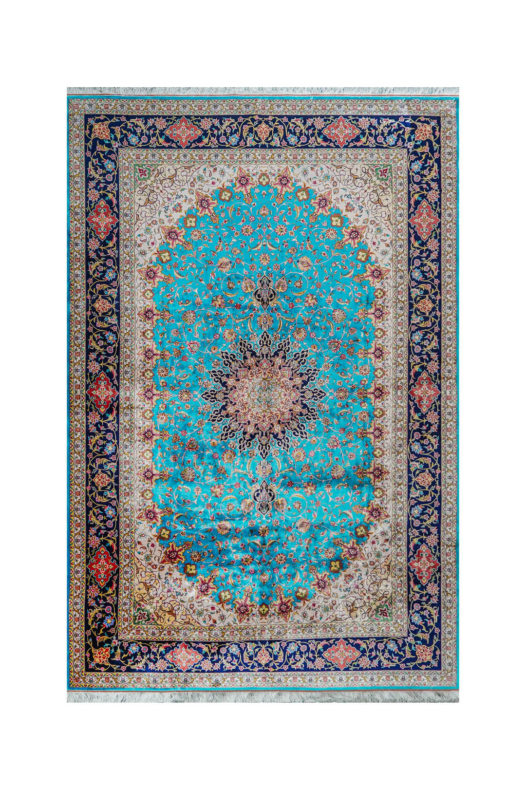 Premium Abrisham Persian Rug 1600 Reeds - Blue
