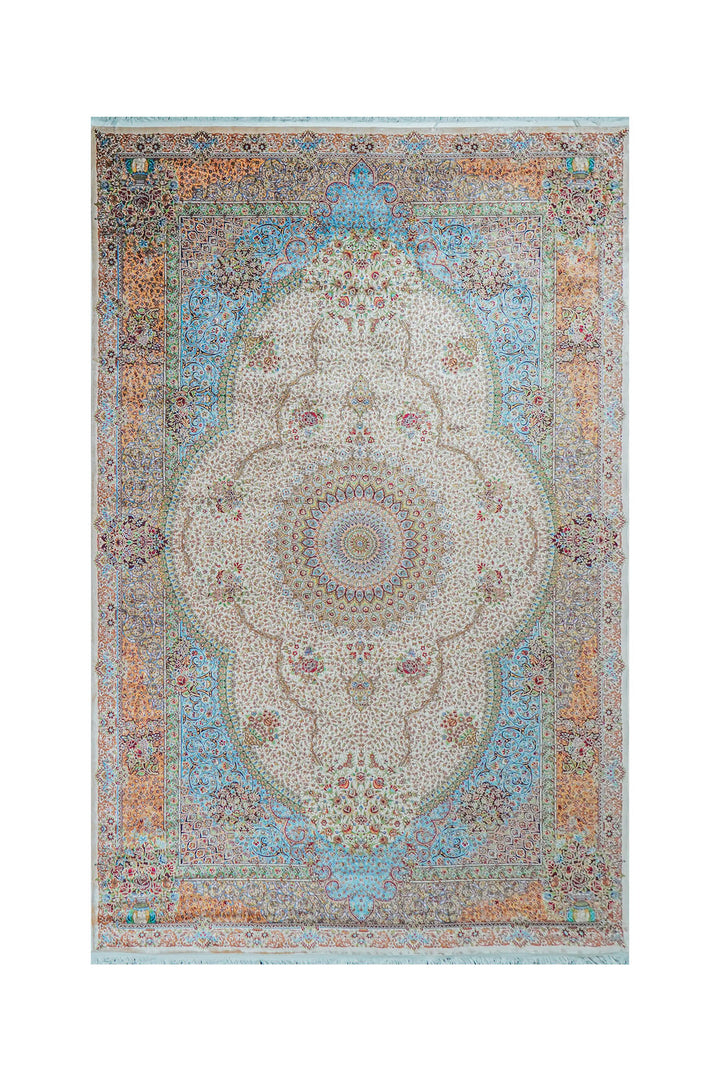 Premium Abrisham Persian Rug 1200 Reeds - Beige