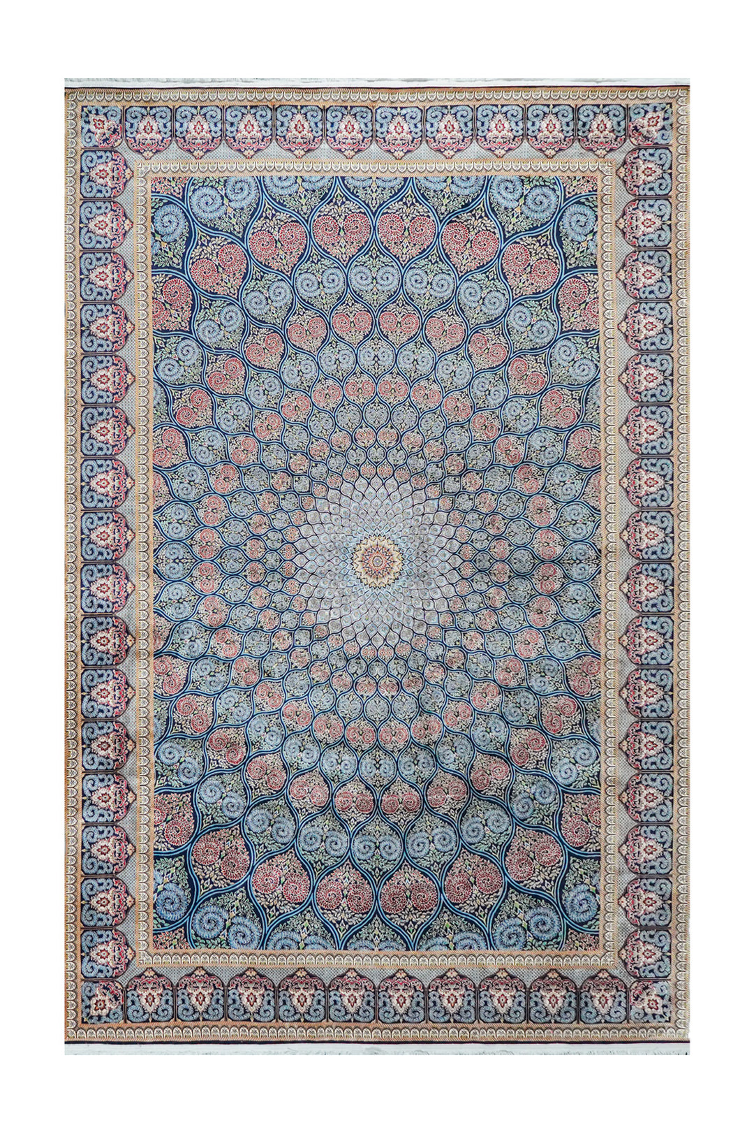 Premium Abrisham Persian Rug 1200 Reeds - Blue