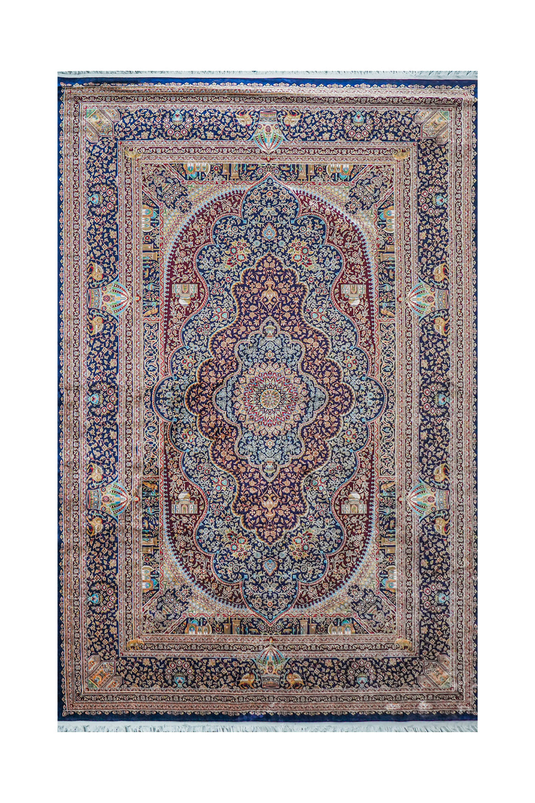 Premium Abrisham Persian Rug 1200 Reeds - Blue