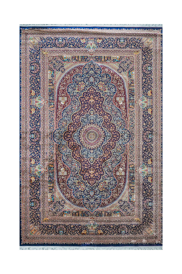 Premium Abrisham Persian Rug 1200 Reeds - Blue