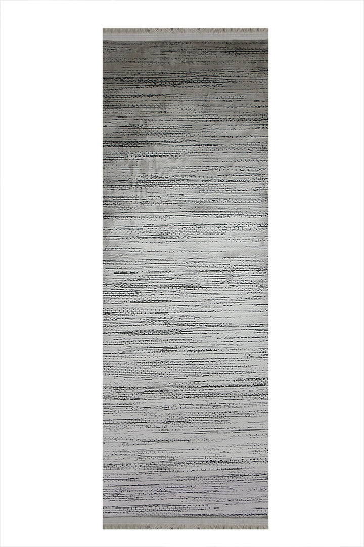 Turkish Modern  Festival Wd Rug  - 2.6 x 11.4 FT - Gray -  Luxurious Woven Masterpiece 50% Off!
