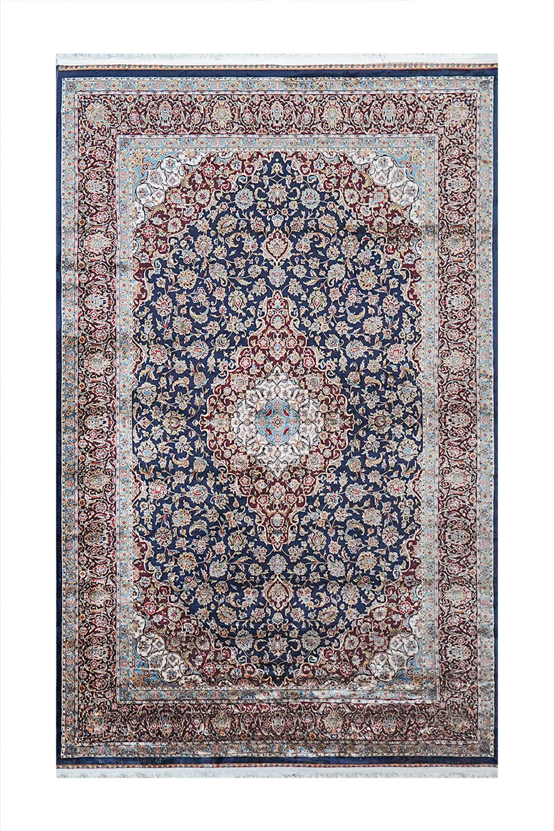 Premium Abrisham Persian Rug 1200 Reeds - Blue