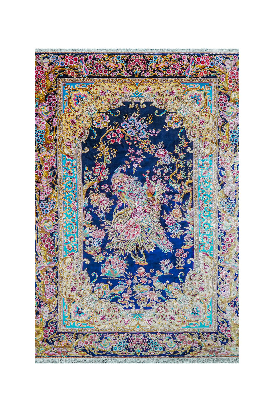 Premium Abrisham Persian Rug 1600 Reeds - Blue