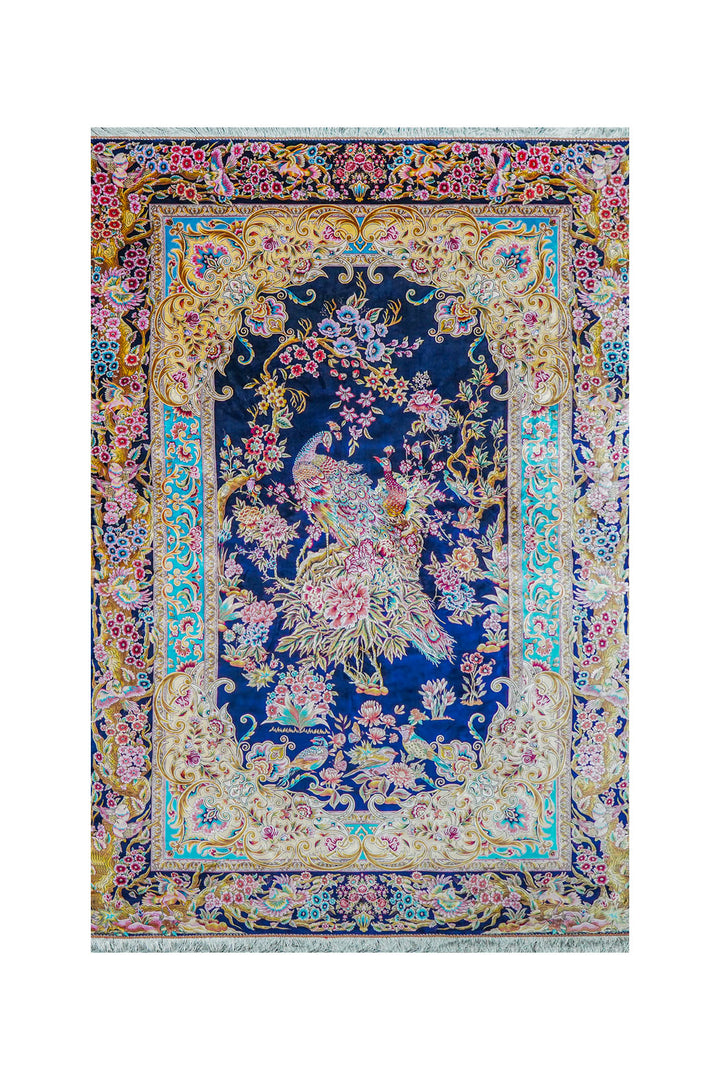 Premium Abrisham Persian Rug 1600 Reeds - Blue