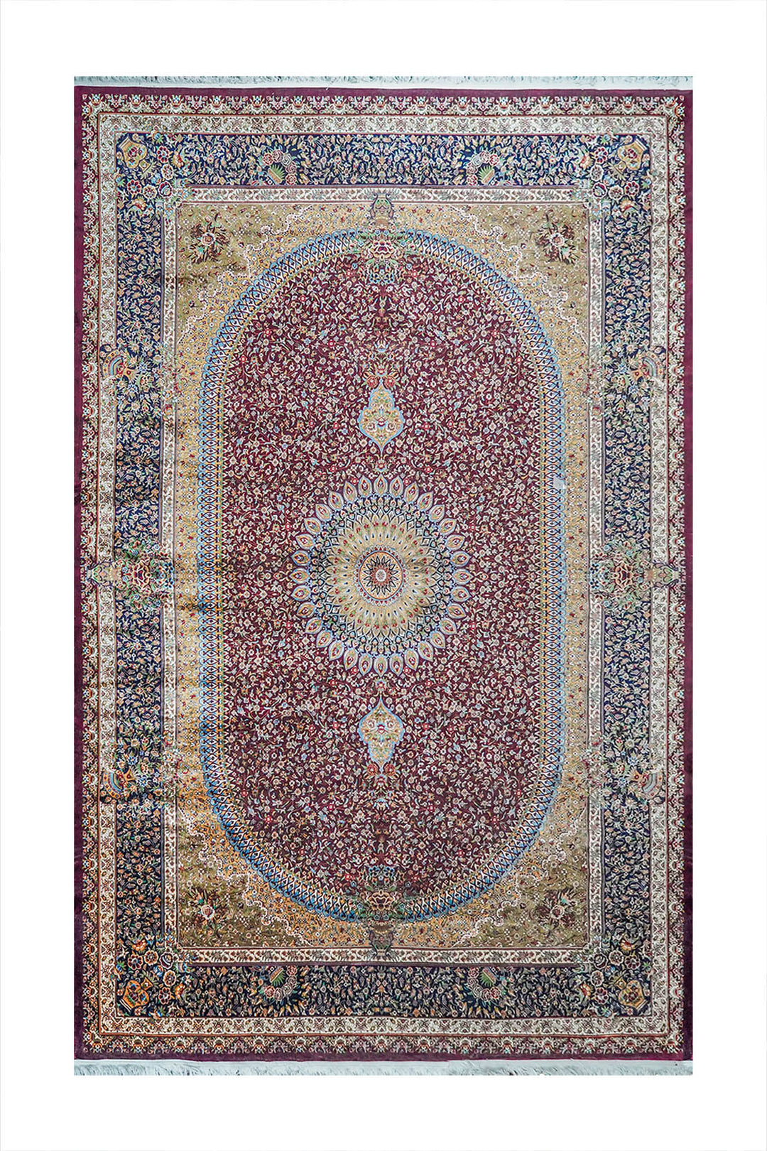 Premium Abrisham Persian Rug 1200 Reeds - Red