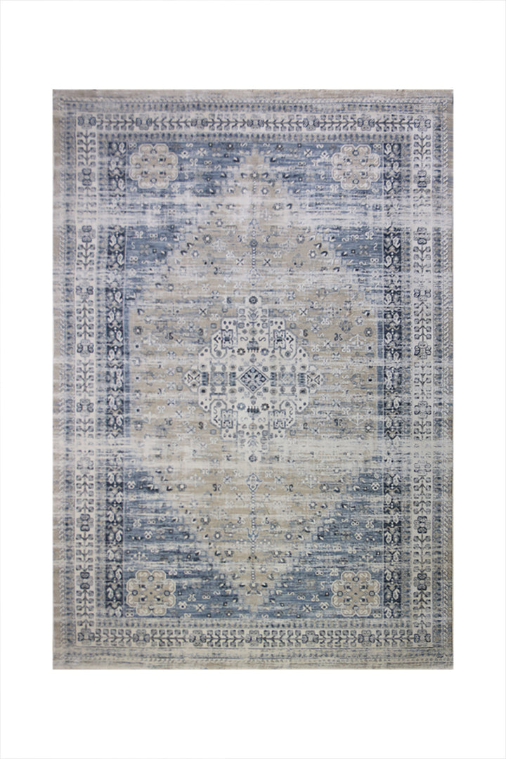 <p>Turkish Modern <strong>Elements Rug</strong>  - Blue - 6.5 x 9.8 FT</p>
