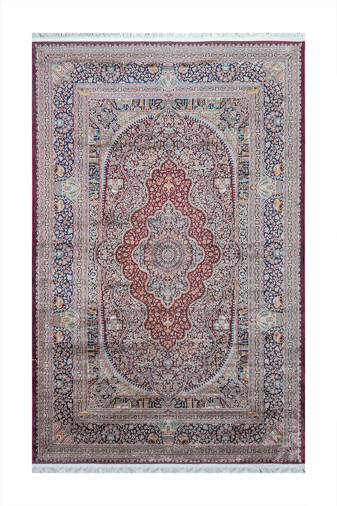 Premium Abrisham Persian Rug 1200 Reeds - Red