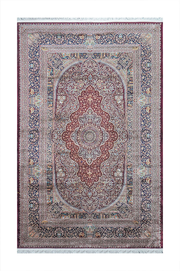 Premium Abrisham Persian Rug 1200 Reeds - Red