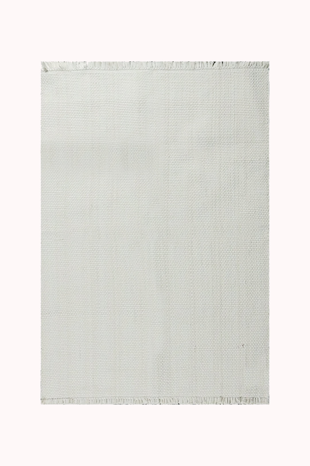 Hand Woven Modern Khaddi Rug - 3.9 x 5.9 FT - Off white