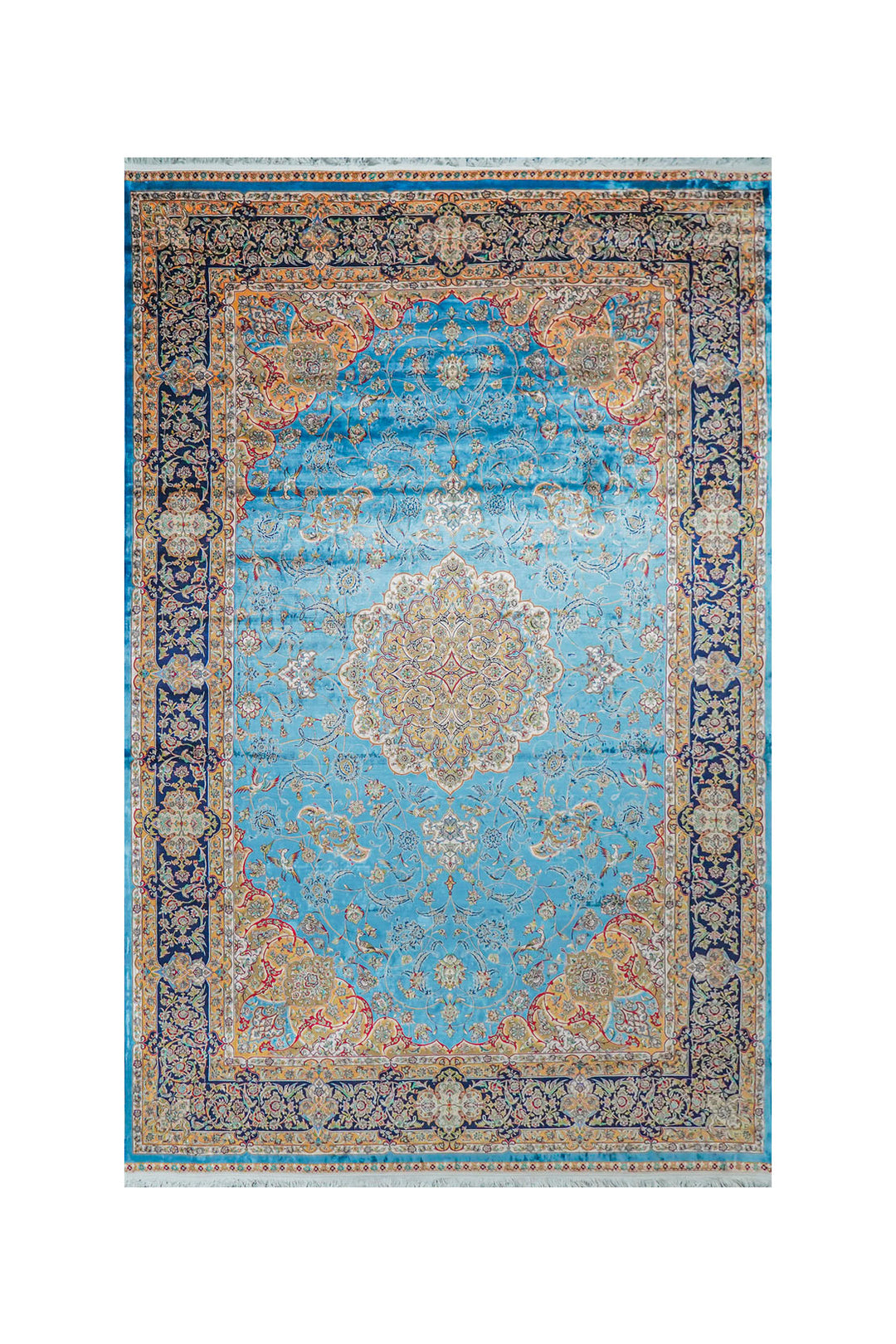 Premium Abrisham Persian Rug 1200 Reeds - Blue