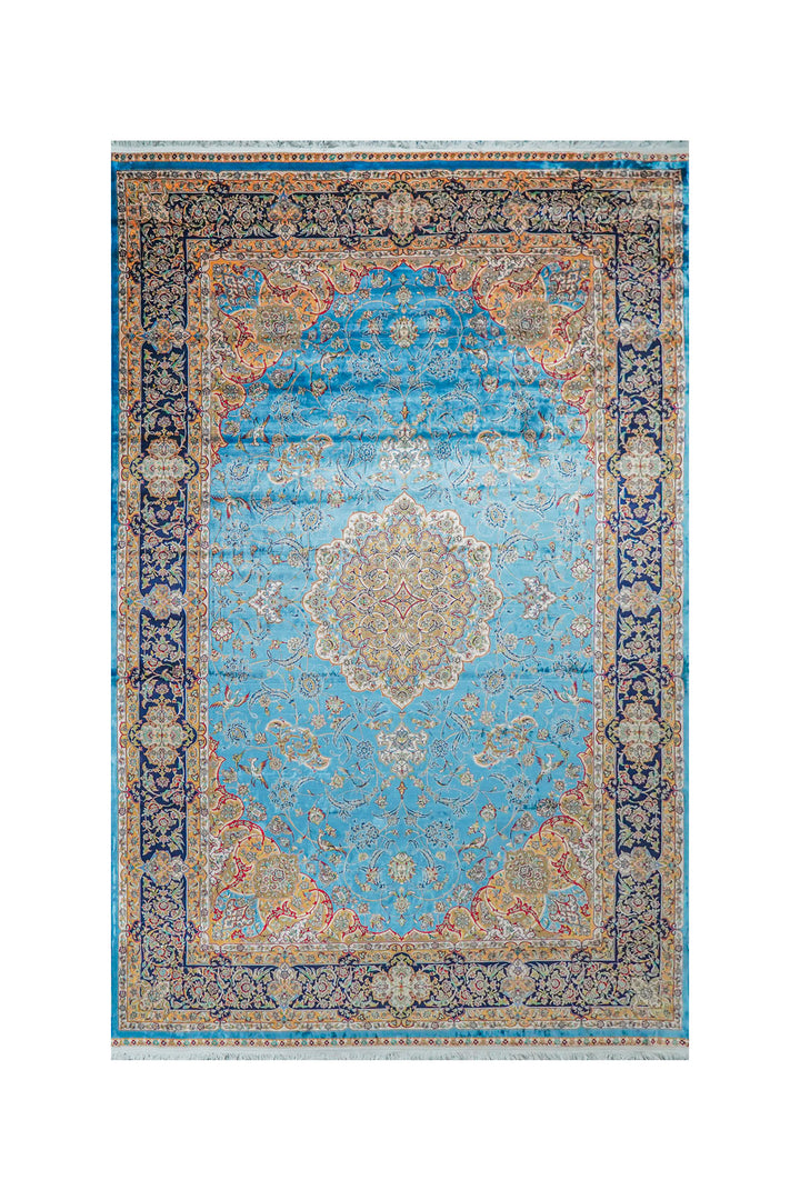 Premium Abrisham Persian Rug 1200 Reeds - Blue