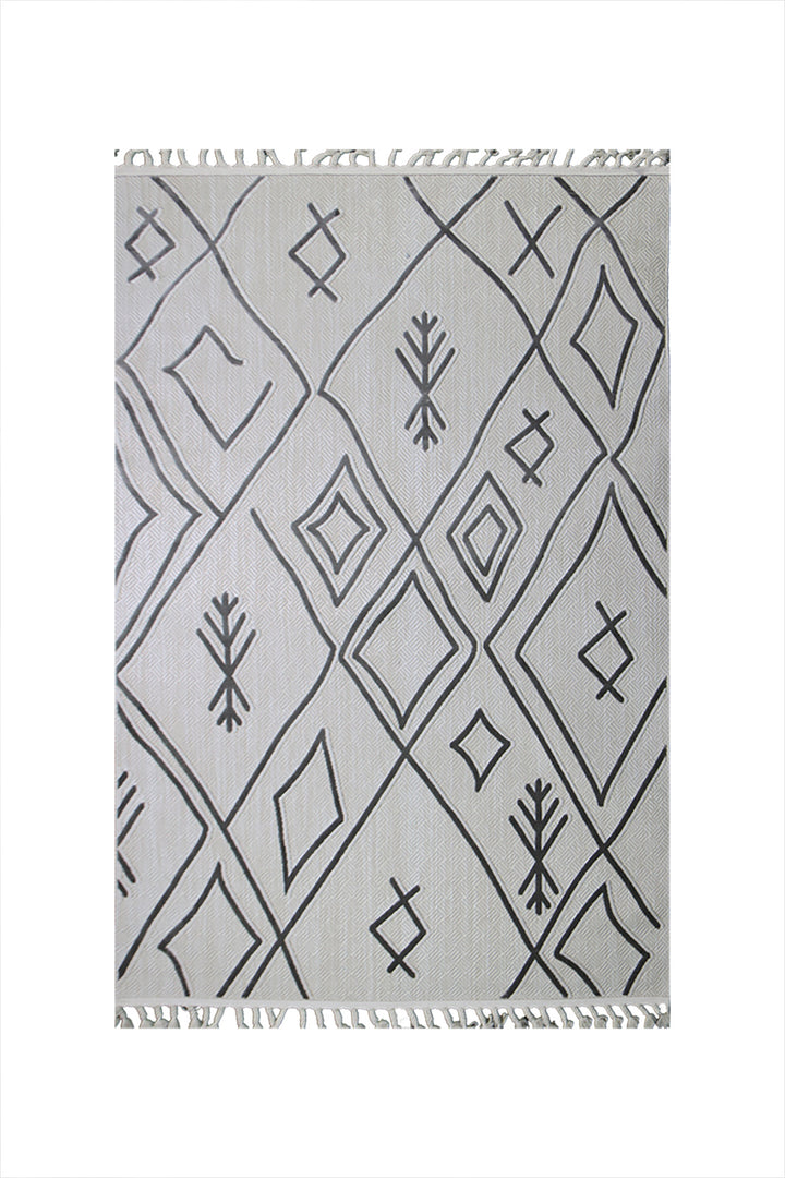 Turkish Modern Festival - 5.2 x 7.5 FT - Cream - Superior Comfort, Modern Style Accent Rugs