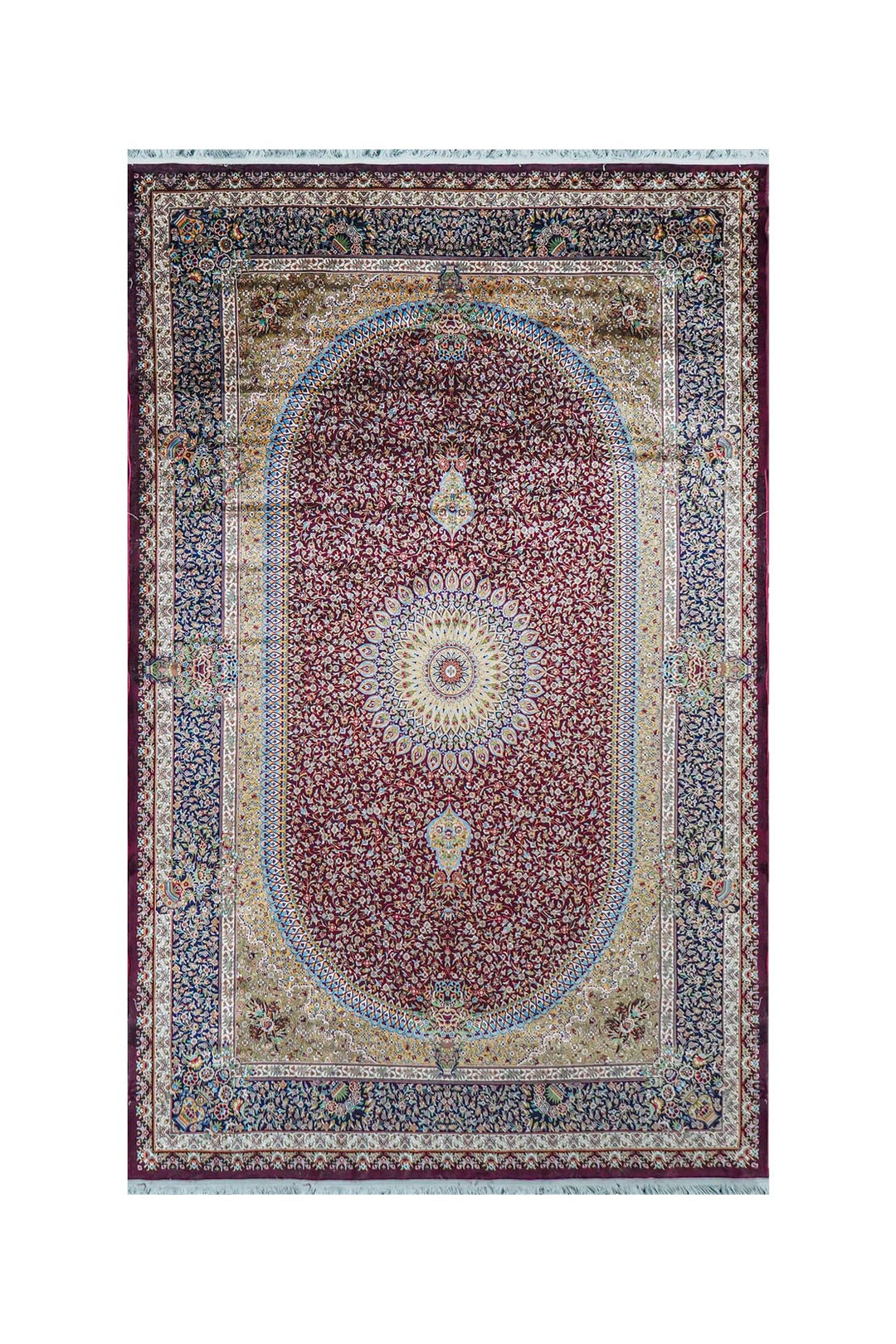 Premium Abrisham Persian Rug 1200 Reeds - Red
