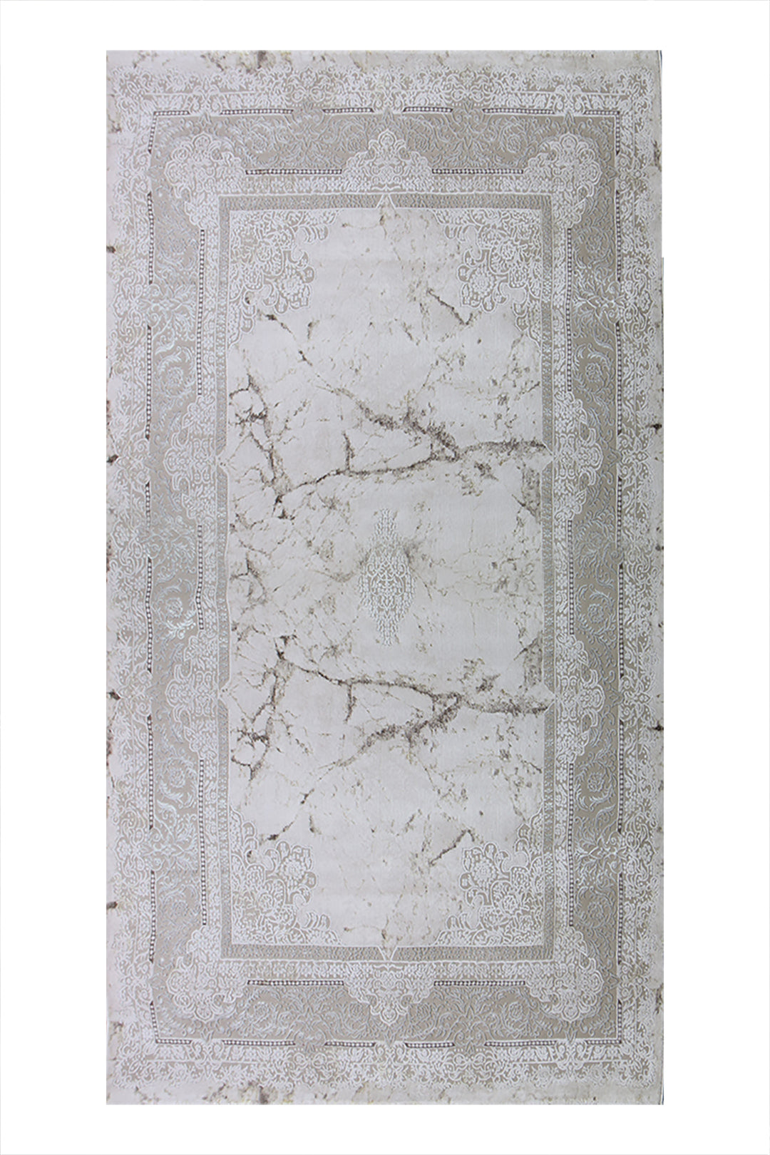 Turkish Modern Festival WD Oval Rug  - 6.5 x 13.1 FT - White -  Luxurious Woven Masterpiece 50% Off!