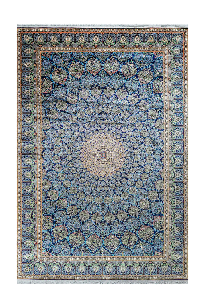 Premium Abrisham Persian Rug 1200 Reeds - Blue