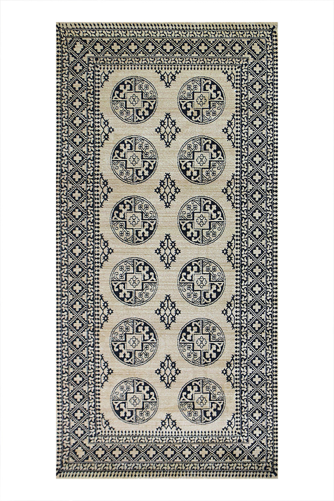 Turkish Modern  Festival Wd Rug  - 3.2 x 6.5 FT - Beige -  Luxurious Woven Masterpiece 50% Off!