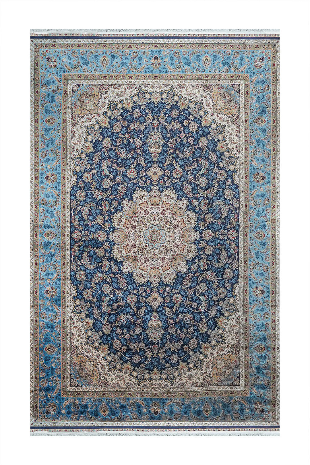 Premium Abrisham Persian Rug 1200 Reeds - Blue