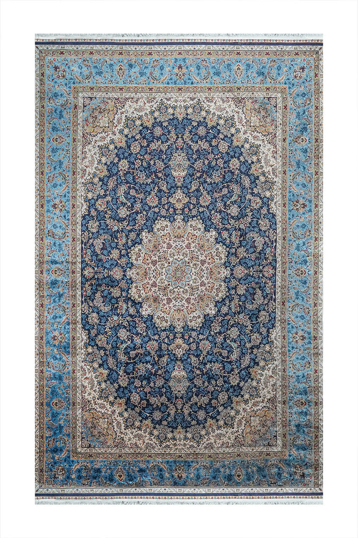 Premium Abrisham Persian Rug 1200 Reeds - Blue