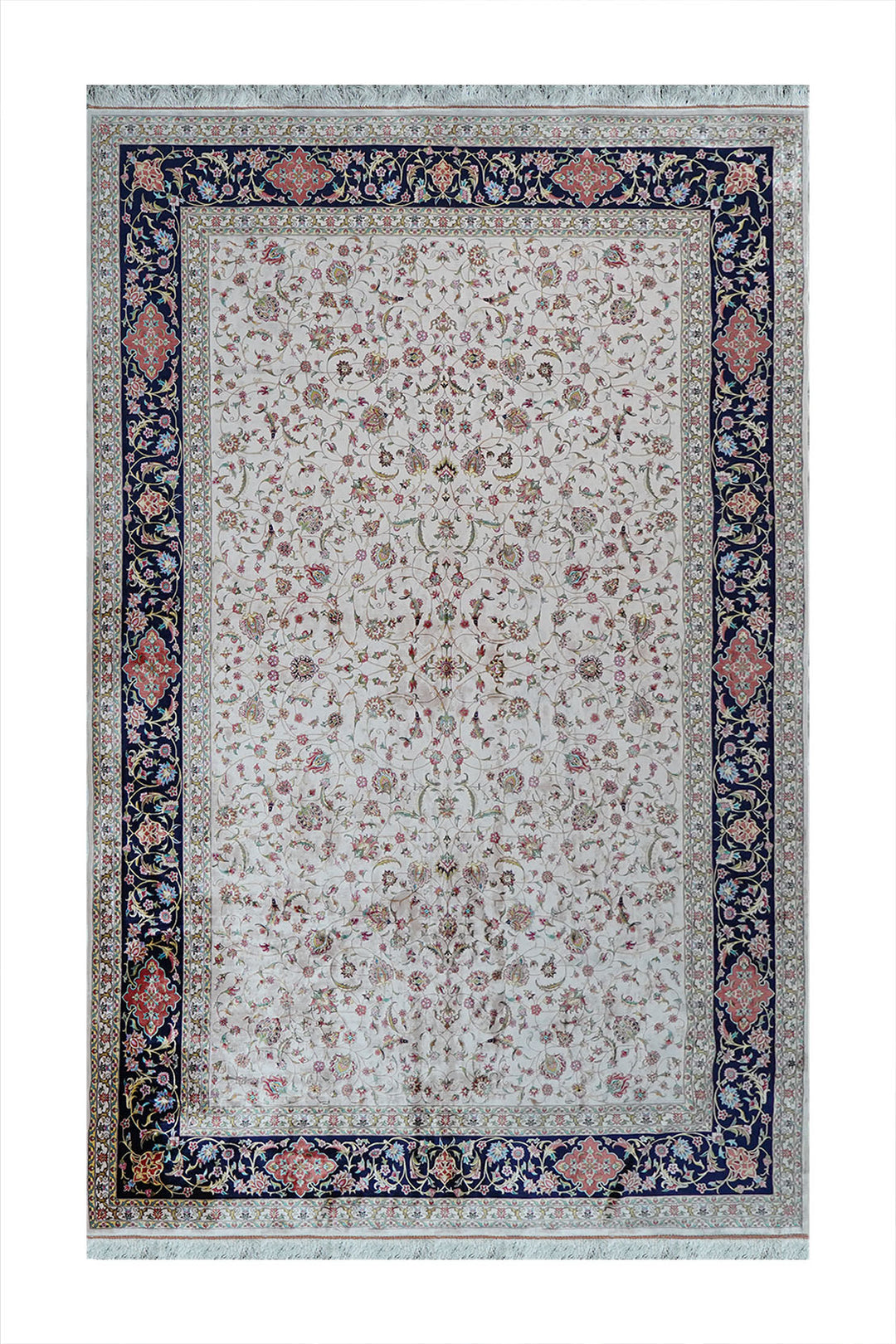 Premium Abrisham Persian Rug 1600 Reeds - Cream