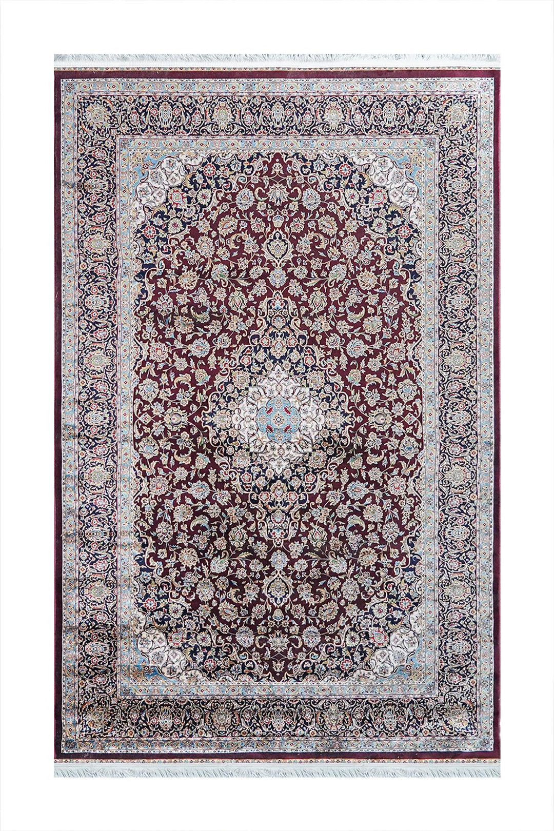 Premium Abrisham Persian Rug 1200 Reeds - Red