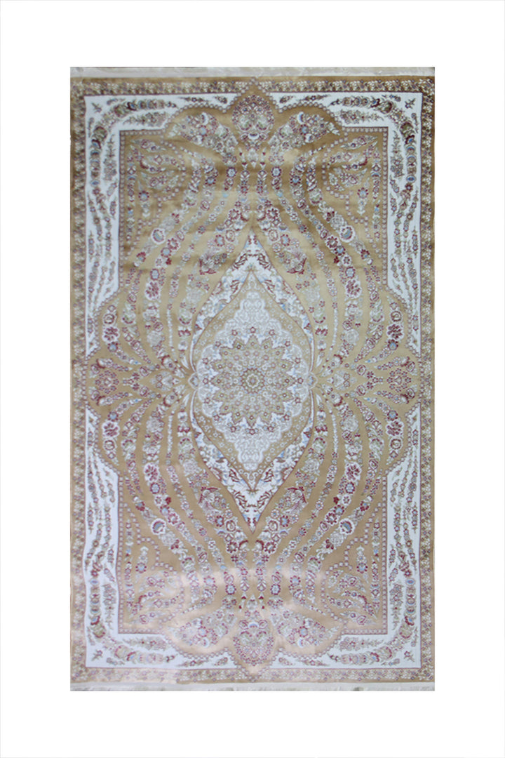 Turkish Modern  Festival Wd Rug  - 6.5 x 9.8 FT - Beige -  Luxurious Woven Masterpiece 50% Off!
