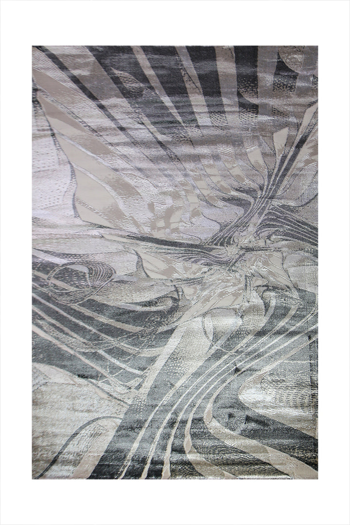 Turkish Matrix Rug - 6.6 x 9.5 FT - Contemporary Abstract Elegance with Premium Quality
