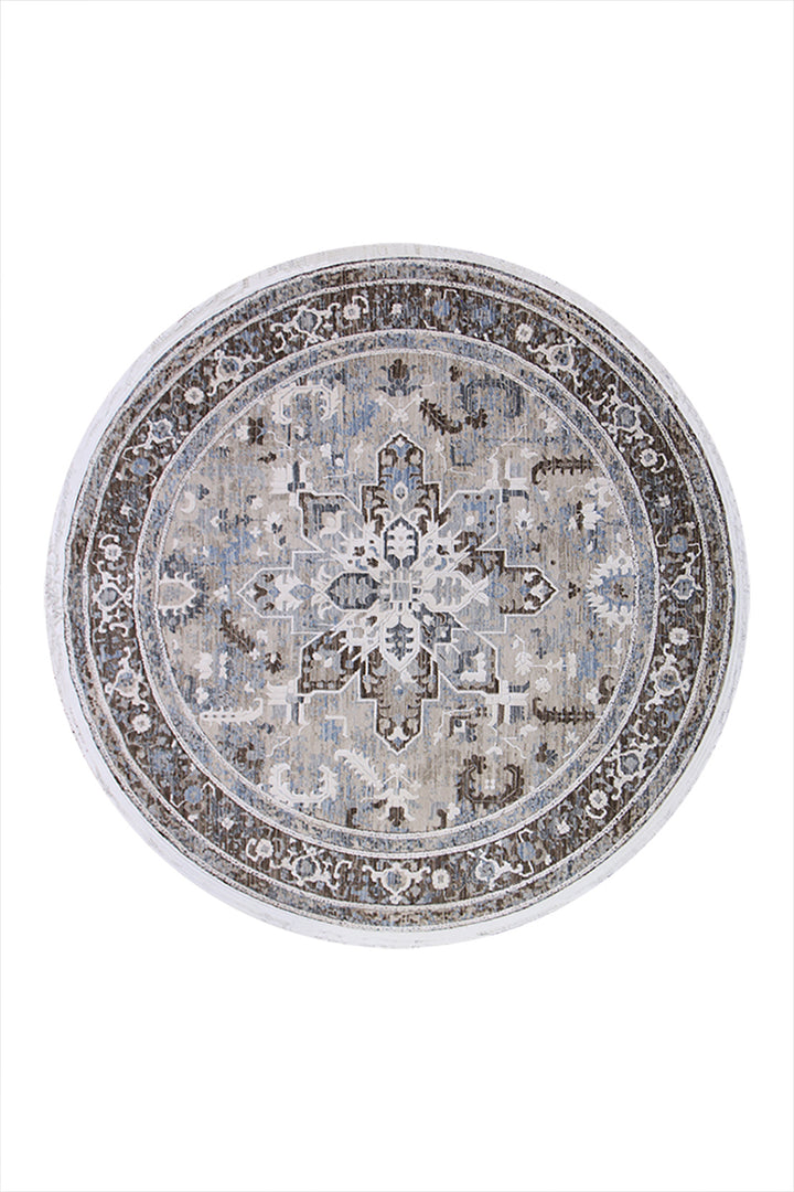 <p>Turkish Modern <strong>Elements Rug</strong>  - Beige - 5.2 x 5.2 FT</p>