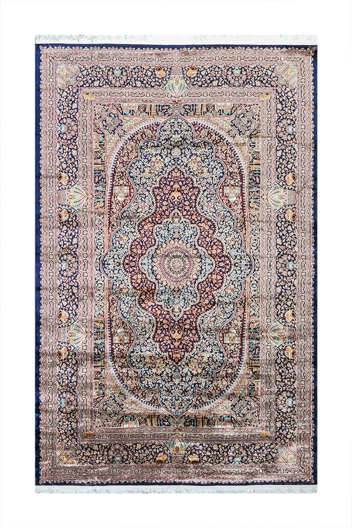 Premium Abrisham Persian Rug 1200 Reeds - Blue
