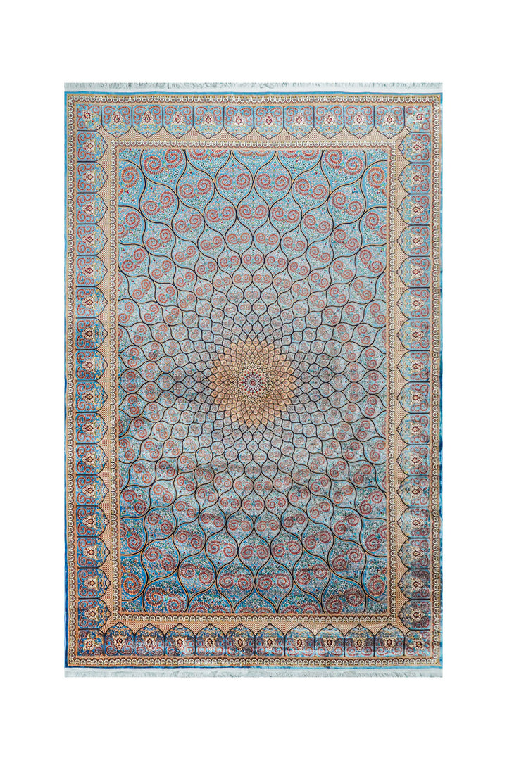 Premium Abrisham Persian Rug 1200 Reeds - Blue