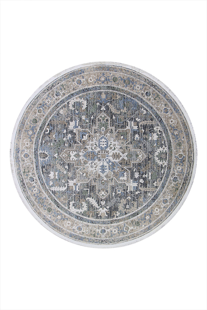 <p>Turkish Modern <strong>Elements Rug</strong>  - Gray - 5.2 x 5.2 FT</p>