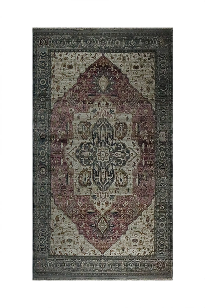 Turkish Modern Festival Plus Rug -  6.56 x 9.84 FT - Cream and Maroon -  Superior Comfort, Modern Style Accent Rugs