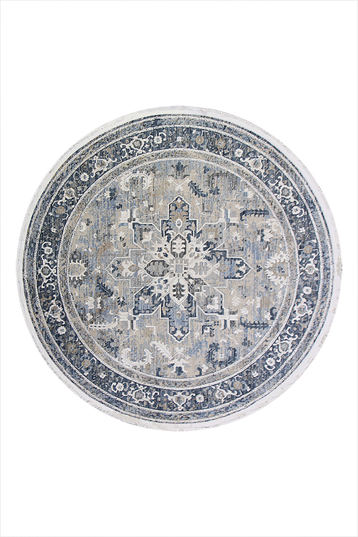 <p>Turkish Modern <strong>Elements Rug</strong>  - Blue - 5.2 x 5.2 FT</p>