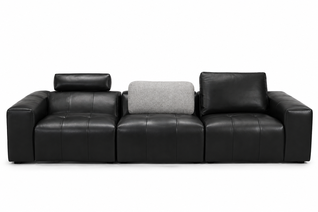 Imported Genuine Leather Recliner Sofa, 6070